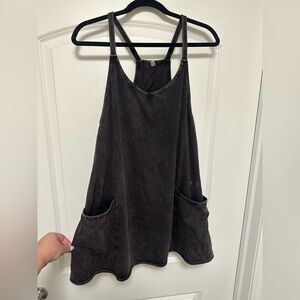 Free People Washed Black Hot Shot Dress